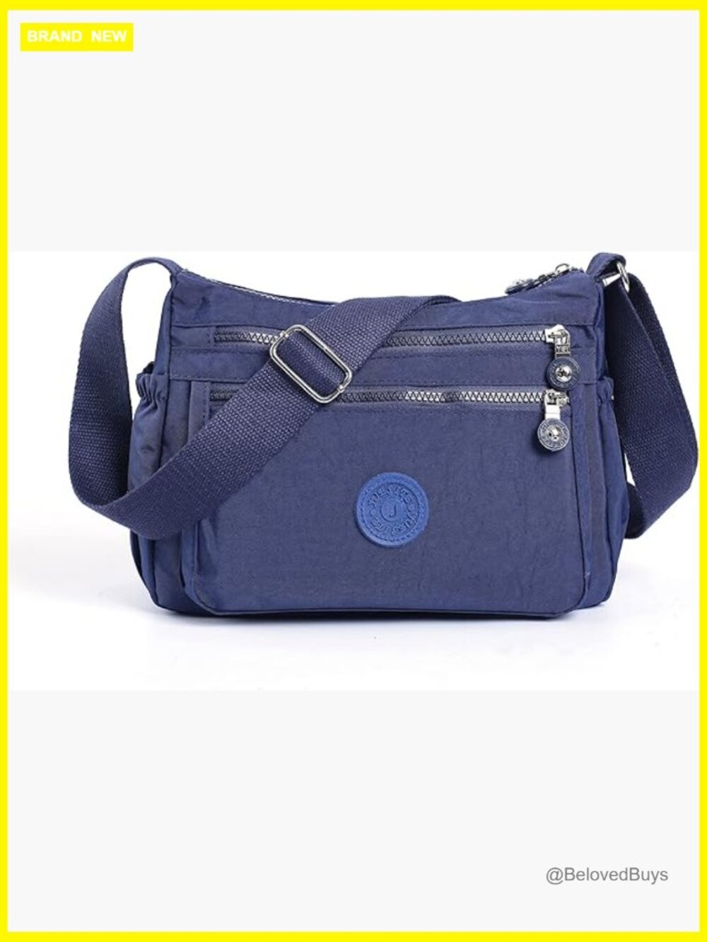 Waterproof Nylon Crossbody Bag with Multiple Pockets Lightweight Shoulder Purse